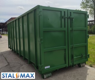 Producent kontenerów hakowych 30m3 Stal-Max RAL 6002