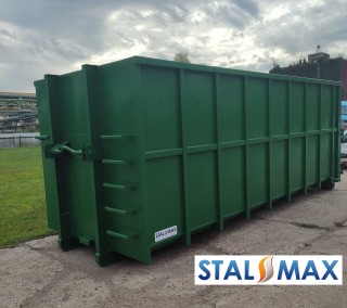 kontener hakowy stal-max 36m3 do złomu 6002 RAL