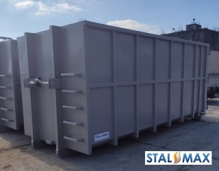 Kontener hakowy stal-max 7036 RAL szary do złomu