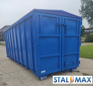 Kontener hakowy stal-max z dachem 5010 RAL